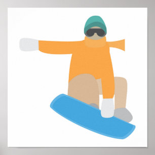 Poster Esquiador de snowboard
