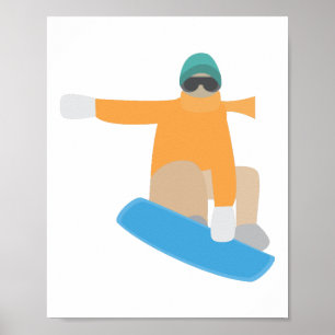 Poster Esquiador de snowboard
