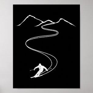 Poster Esquiador Freerider Para Esqui Ou Esqui Tour Ski L