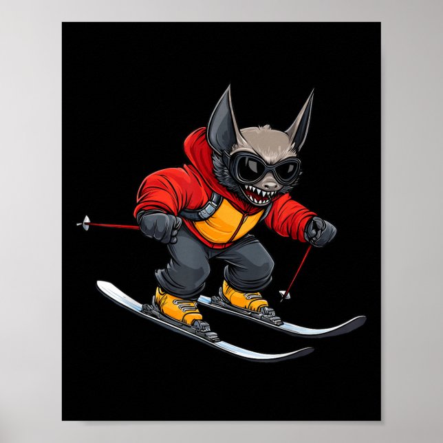 Poster Esquiador Morcego (Frente)