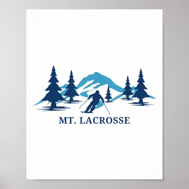 Poster Esquiamento do Mt. Lacrosse Wisconsin Ski Resort,  (Frente)