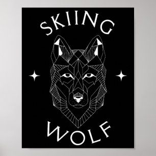 Poster Esquiando Aventura de Neve na Montanha do Lobo Esp