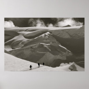 Póster Esquiando na escala de Alaska, Denali