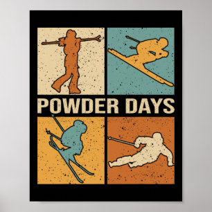 Poster Esquiar em dias de neve fresca é o melhor - Esport