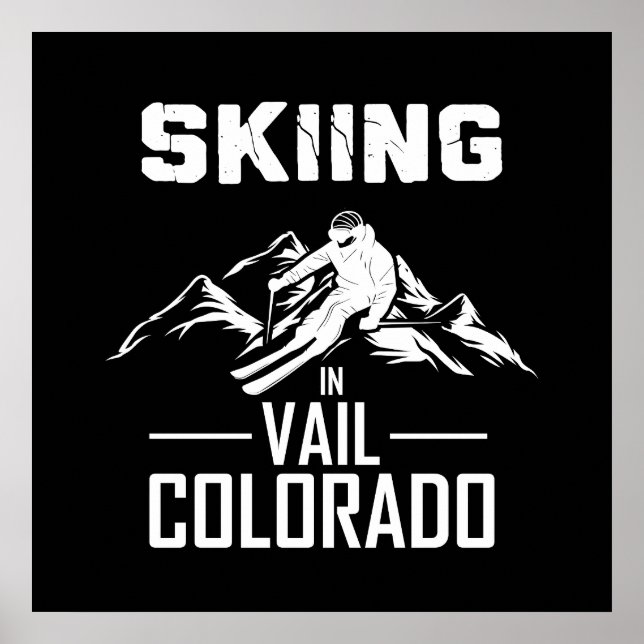 Poster Esquiar em Vail Colorado (Frente)