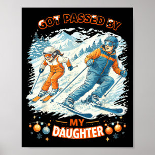 Poster Esquiar Foi Pedalado Por Minha Filha Divertida Mon