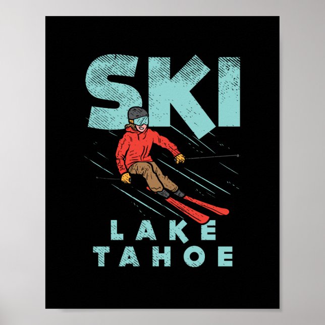 Poster Esquiar Lago Tahoe (Frente)