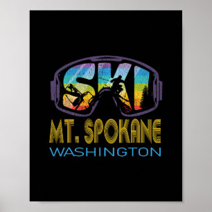 Poster Esquiar Mt Spokane Férias de Esqui em Washington