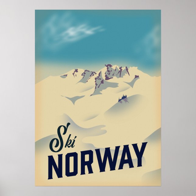 Poster Esquiar na Noruega (Frente)
