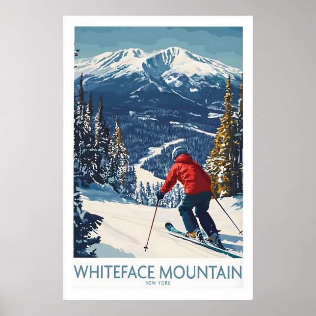 Poster Esquiar Whiteface NY 1 (Frente)
