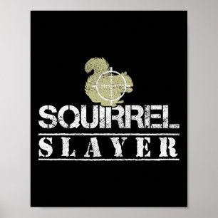 Poster Esquilo Caça Com Esquilo Engraçado Caça Esquilo Hu