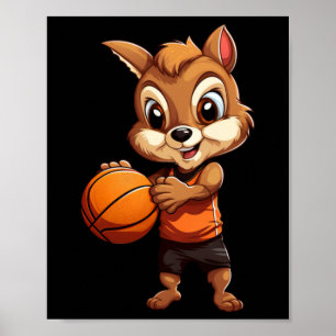 Poster Esquilo de basquetebol