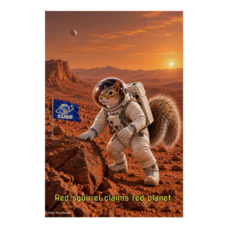 Póster Esquilo em Marte