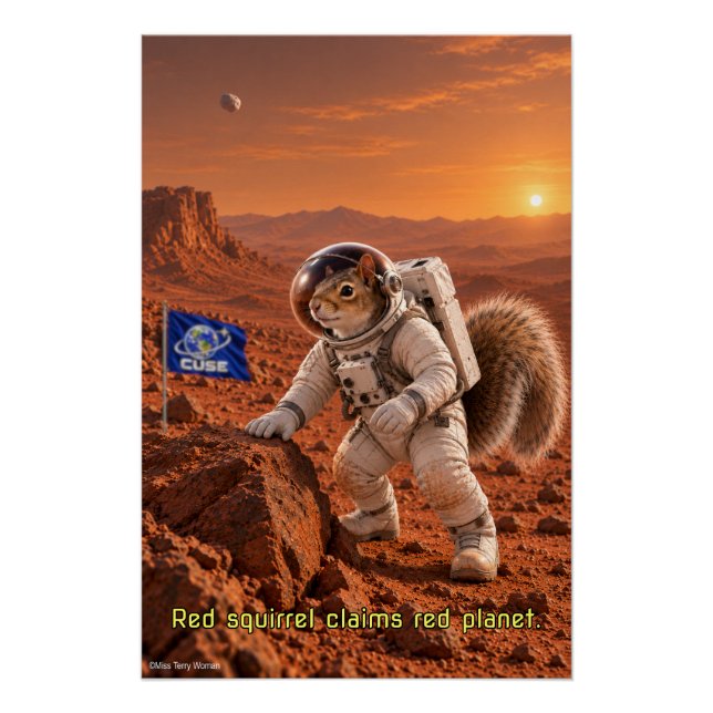 Póster Esquilo em Marte (Frente)