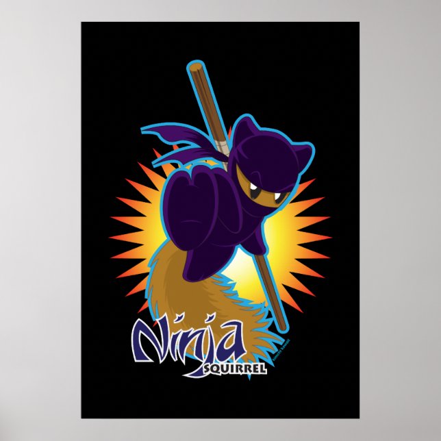 Póster Esquilo Ninja (Frente)