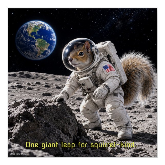Póster Esquilo no Espaço (Frente)