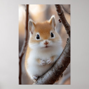 Poster Esquilo retrato amoroso de animal selvagem