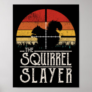 Poster Esquilos De Caça Ao Esquilo Com Estilo De Retorno