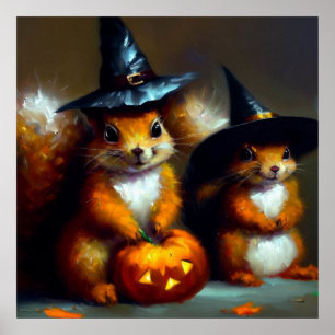 Poster Esquilos Halloween