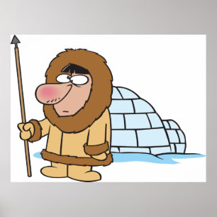 Poster Esquimó e Igloo