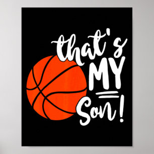 Poster Essa é a camiseta de basquete do meu filho para ma