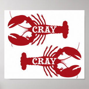 Póster Essa lagosta de Cray Cray crustácea