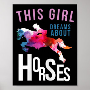 Poster Essa Menina Sonha Com Cavalos - Salto De Cavalo