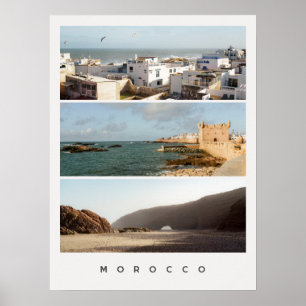 Poster Essaouira & Legzira, Colagem de Viagem pelo Marroc