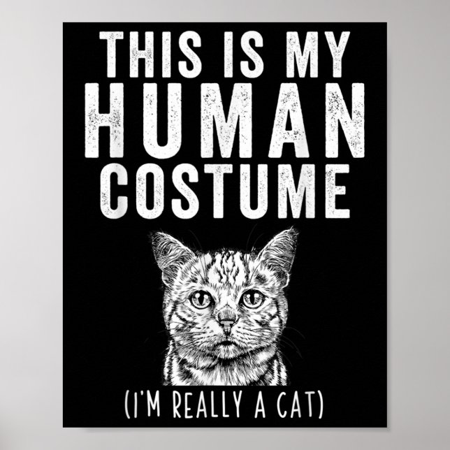 Poster Esse É Meu Disfarce De Humano Na Verdade Sou Um Ga (Frente)