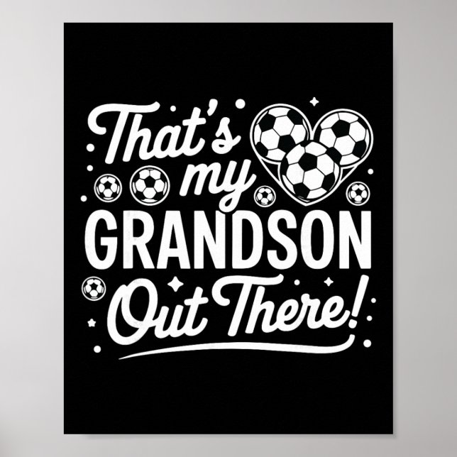 Poster Esse é meu neto lá fora Avó de futebol engraçada  (Frente)