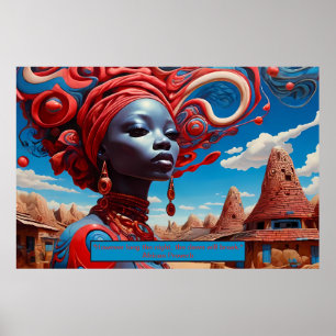 Poster Essência Eetérea: Sonhos Africanos Retraem Motivam