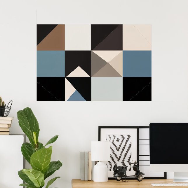 Poster Essência Geométrica (Escritório em casa)