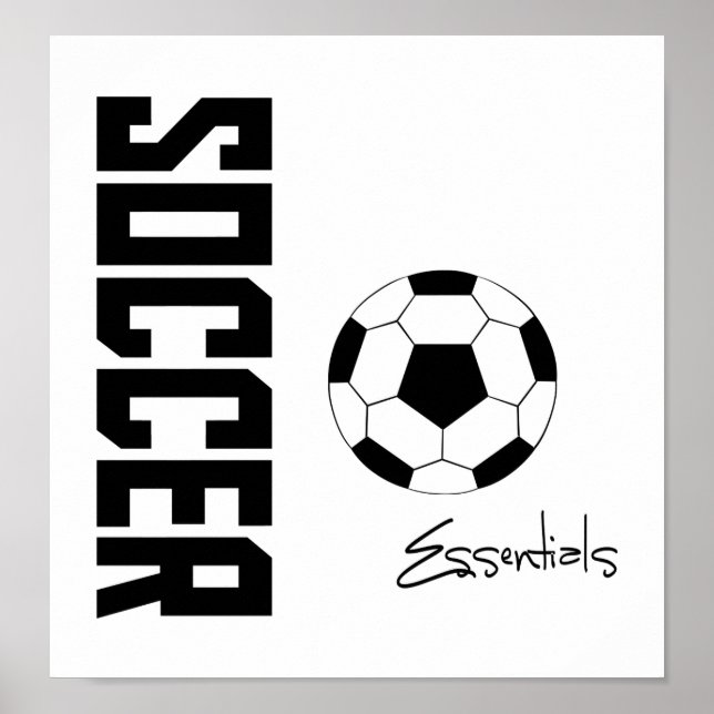 Póster Essenciais de Futebol (preto) (Frente)