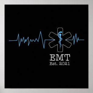 Poster Est Emt De Emergência EMS. 2021 Graduação de Estud