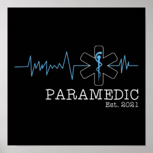 Poster Est paramédico de Emergência EMS. 2021 Estudante