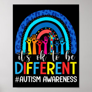 Poster Está bem ser diferente Autismo Sensibilização Leop