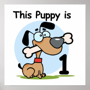 Póster Esta camiseta e presentes de primeiro aniversario