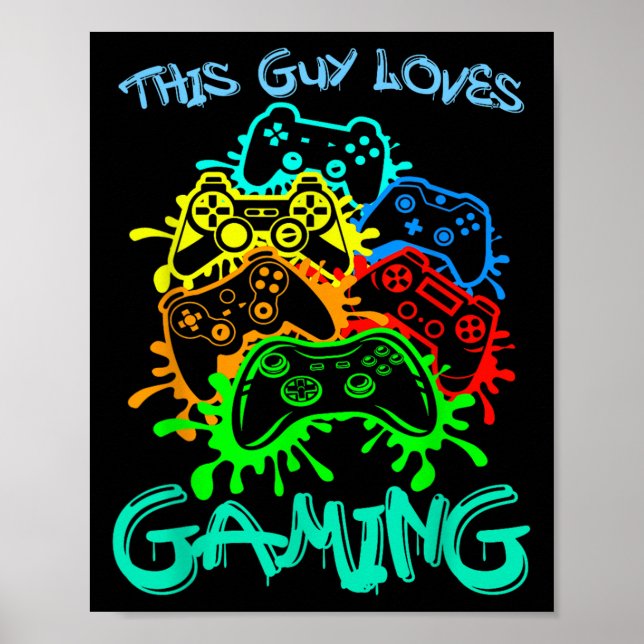 Poster Esta Cara Adora Jogar Jogo Engraçado Quot (Frente)