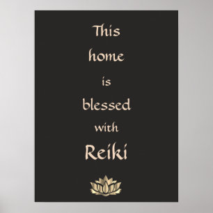 Póster Esta casa é abençoada com Reiki