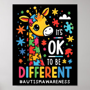 Poster Está Certo Ser Diferente Autismo Sensibilização Fo