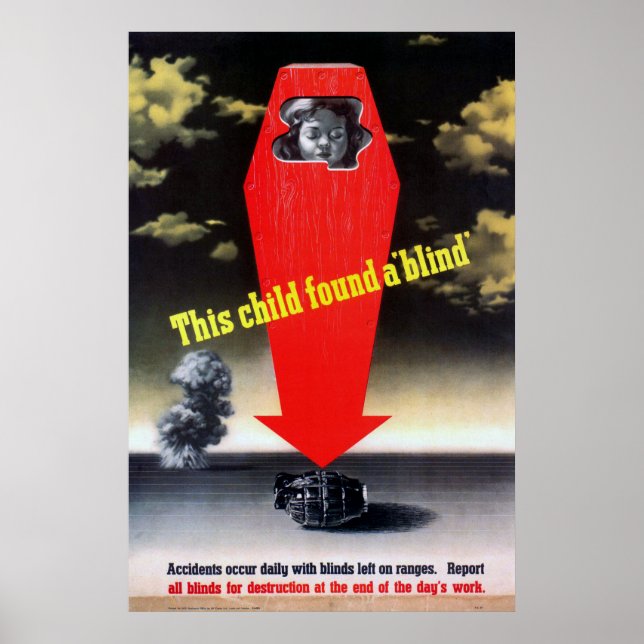 Póster Esta criança encontrou um cego (Frente)