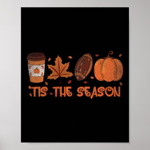 Poster Esta É A Época De Futebol Pumpkin Cai No Ação De G