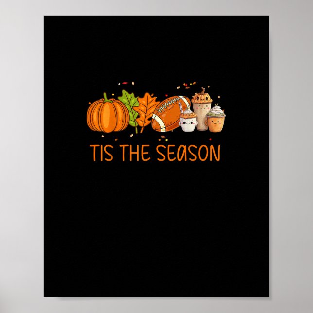 Poster Esta É A Época De Futebol Pumpkin, Escreve Tudo F (Frente)
