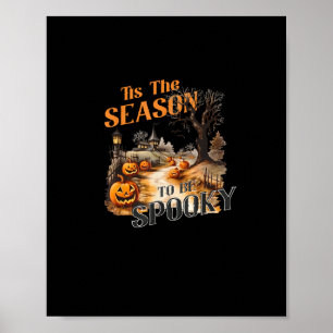 Poster Esta É A Época De Spooky Queda De Halloween Retro
