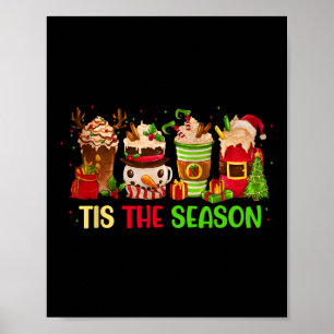 Poster Esta é a época do natal café santa claus xmas f