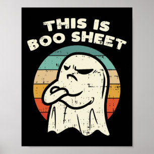 Poster Esta É A Folha De Boo Ghost Retro Halloween Costum