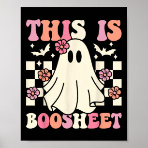 Poster Esta É A Folha De Boo Halloween Ghost Costume Retr