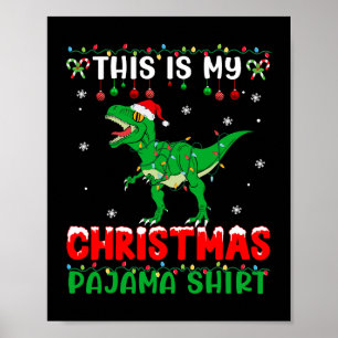 Poster Esta É A Minha Mãe De Natal Do Dinossauro Xmas