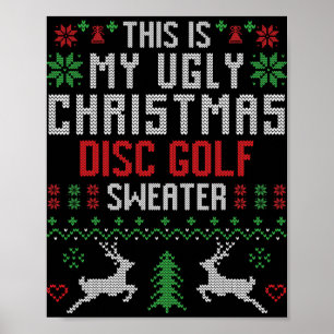 Poster Esta é Minha Camisa Feia de Natal de Golfe de Disc