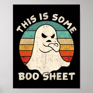Poster Esta É Uma Folha De Boo, Vintage Assustadora Horro